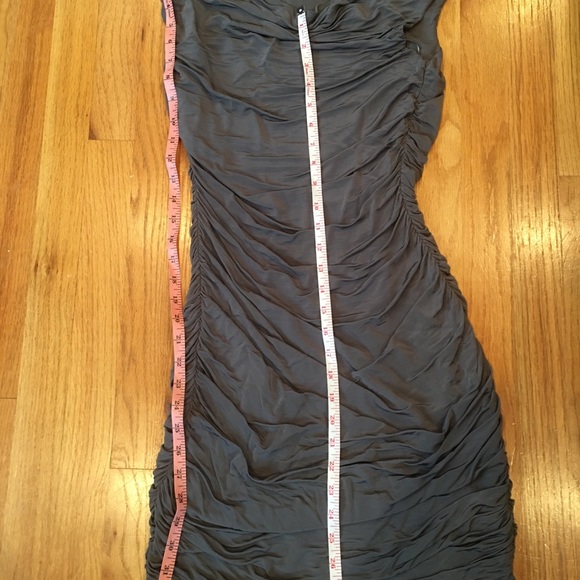 🔴EUC H&M slate grey ruched dress size Medium - Picture 2 of 5